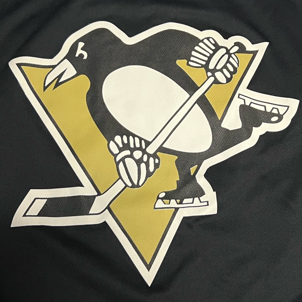Pittsburgh Penguins Sidney Crosby Reebok CCM Screen Printed Jersey Size Medium - Picture 6 of 12